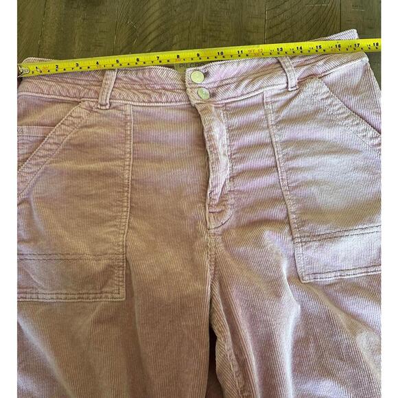 Pilcro Anthropologie Pink Corduroy High Rise Straight Leg Pants Women’s size 32 - Picture 9 of 12
